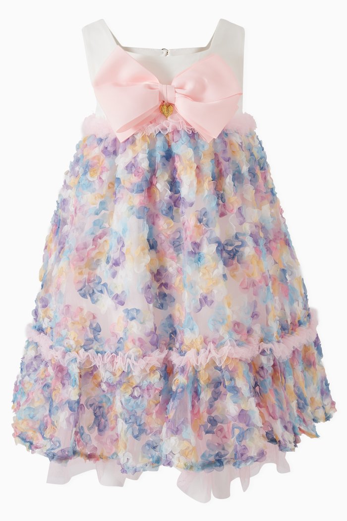 

Donatella Floral-applique Dress in Tulle, Multicolour
