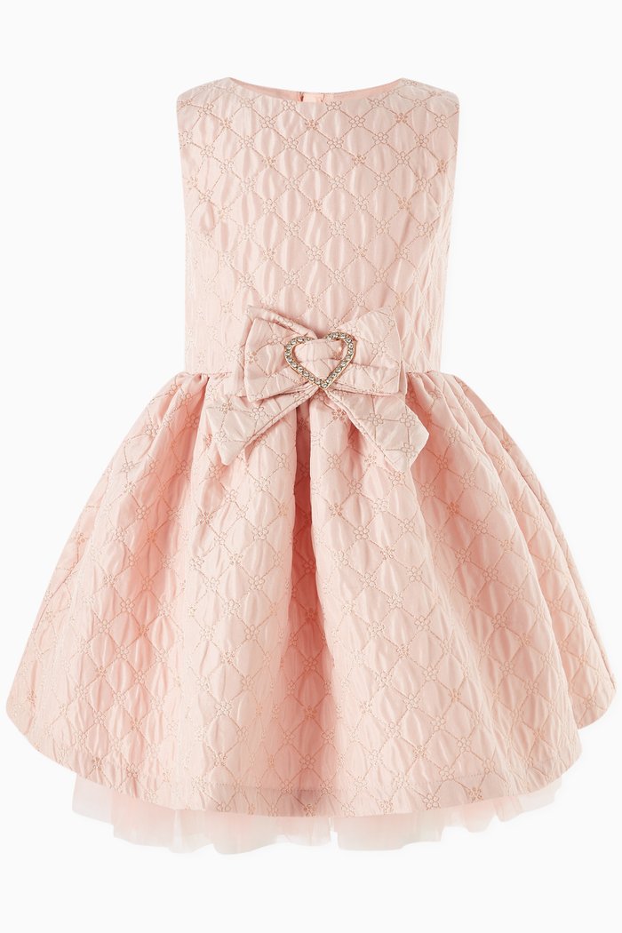 

Quilted Jacquard Dress, Pink