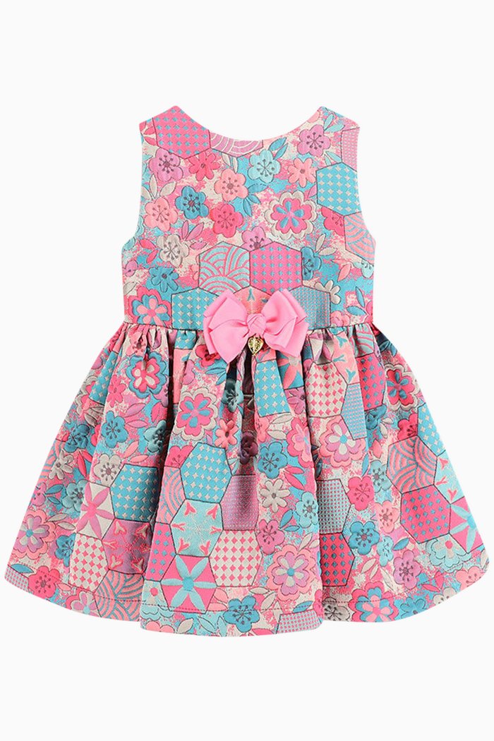 

Circular-print Jacquard Dress, Pink