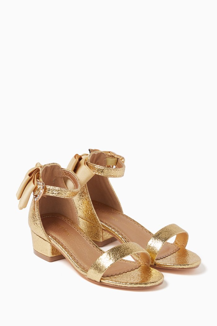 

Elice Block-heel Sandals, Gold