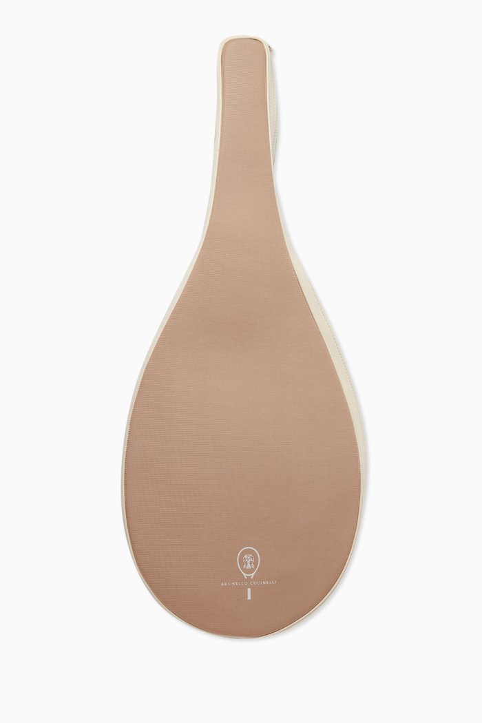 

Tennis Racket Holder in Canvas & Leather, Neutral