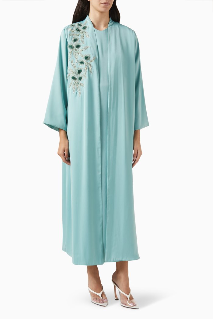 

Bead-embellished Abaya, Green