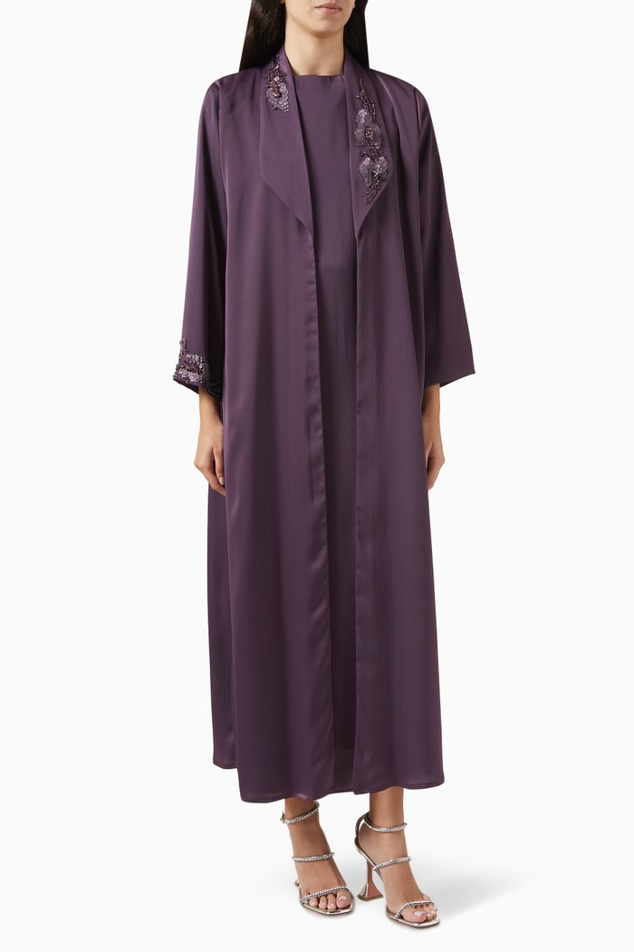 

Bead-embellished Abaya, Brown