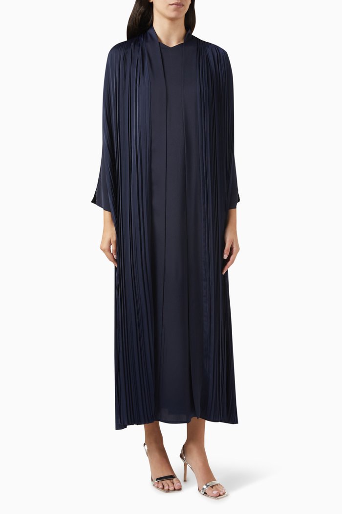 

Bead-embellished Abaya Set, Blue