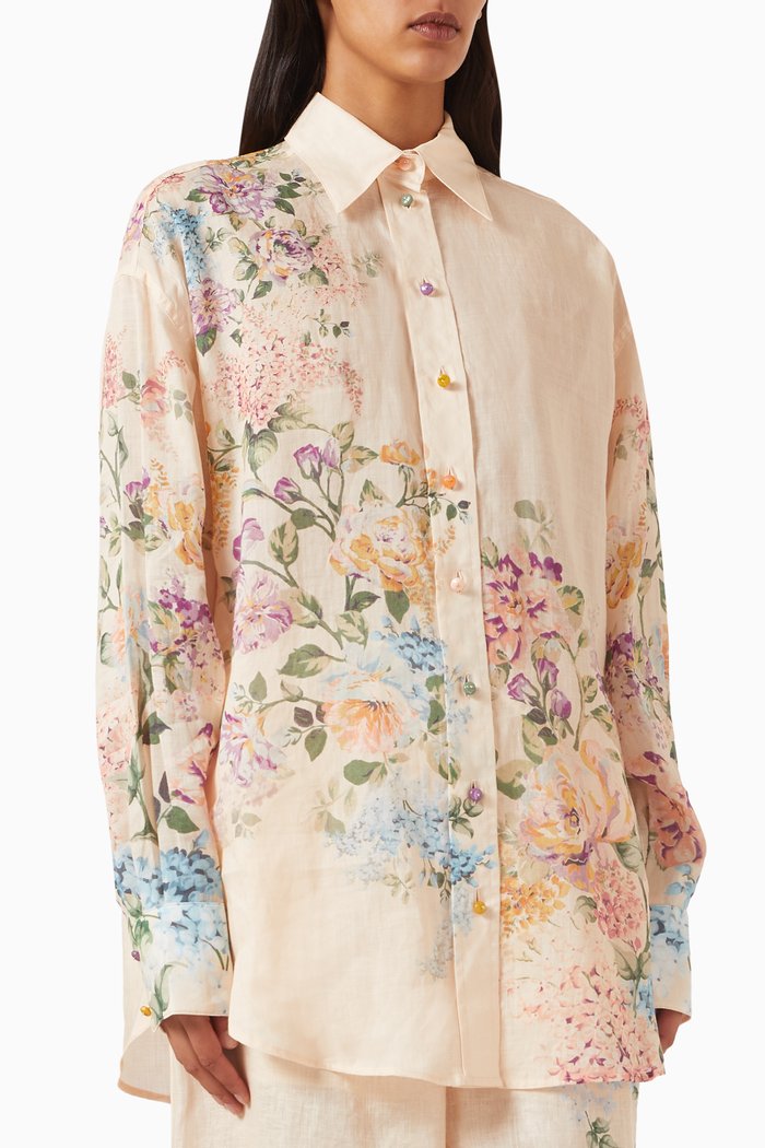 

Halliday Relaxed Shirt in Ramie, Multicolour