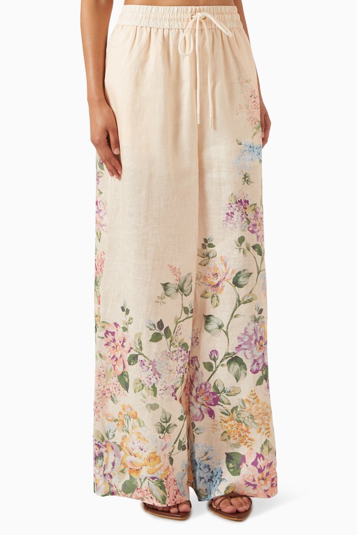 

Halliday Relaxed Pants in Linen, Multicolour