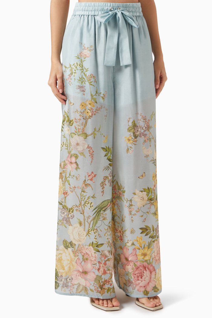 

Waverly Relaxed Pants in Silk, Blue
