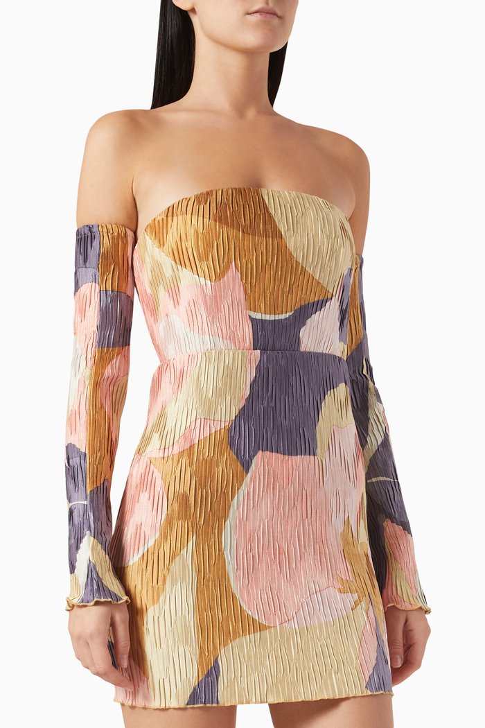 

Affaire Pleated Mini Dress, Multicolour