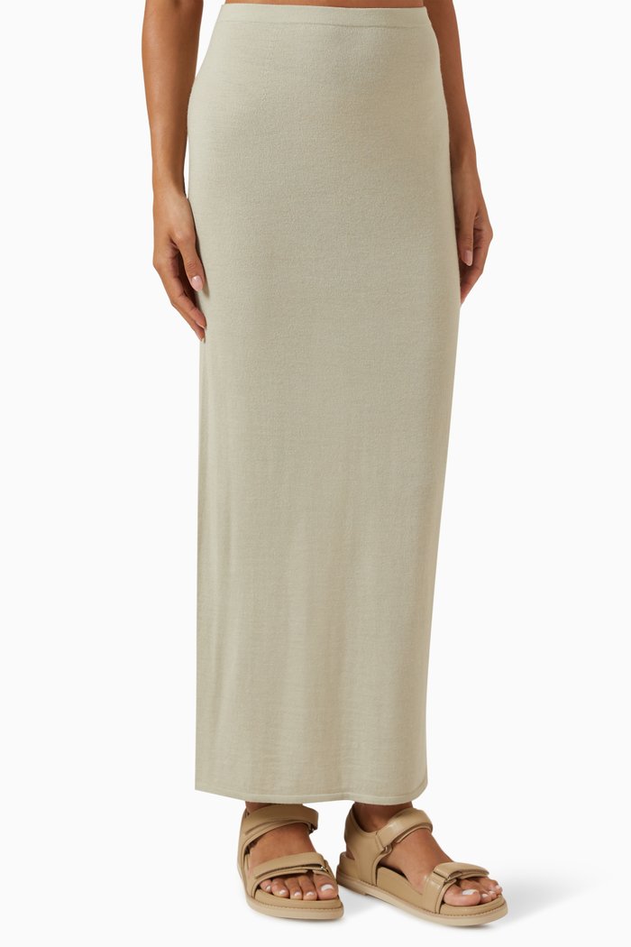 

x GI Maxi Skirt in Merino-silk, Neutral