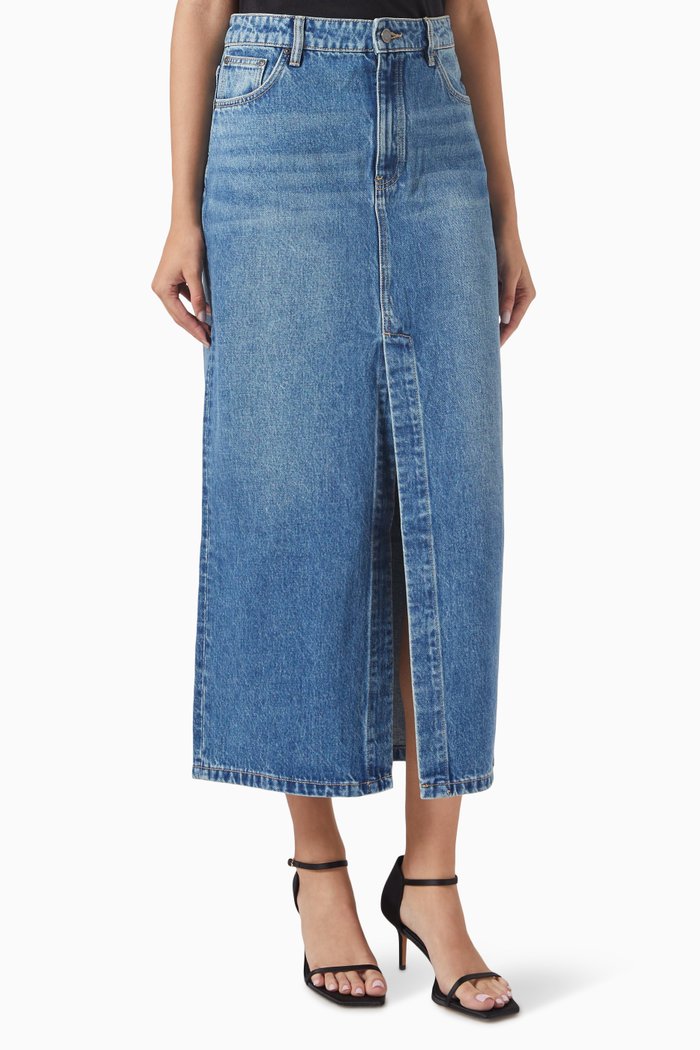 

Maxi Skirt in Denim, Blue