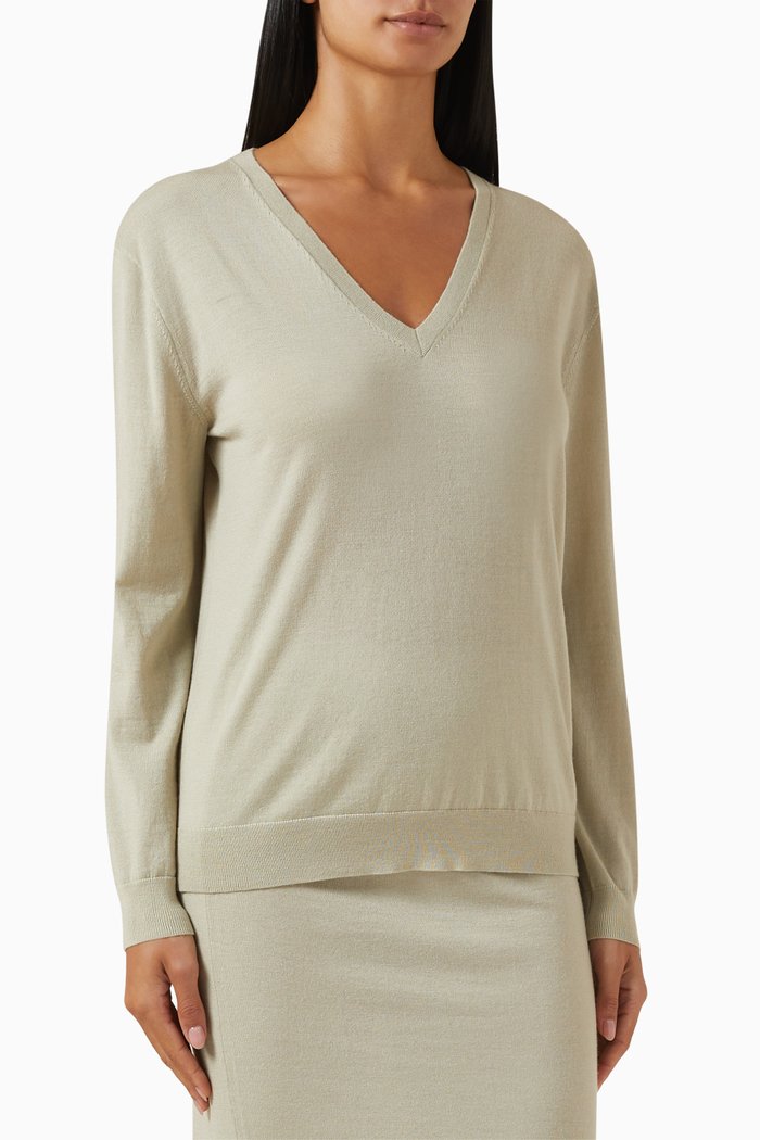 

x GI Sweater in Merino Silk-blend, Neutral