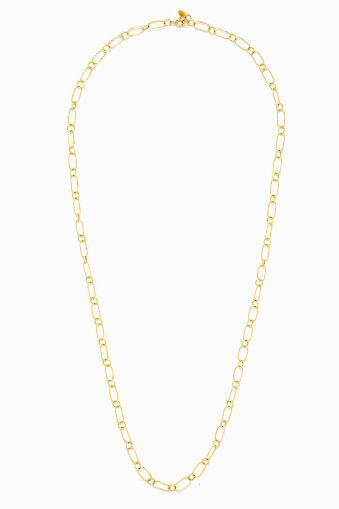 

Hand Hammered Coin Chain Necklace in 18kt Gold
