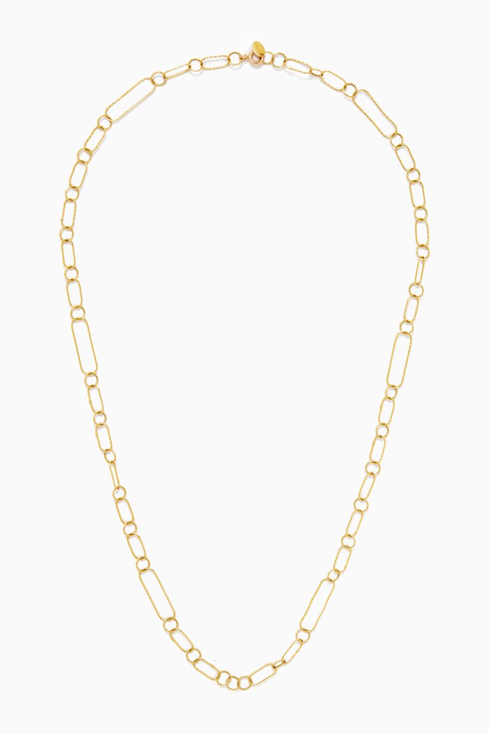 

Hand Hammered Coin Chain Necklace in 18kt Gold