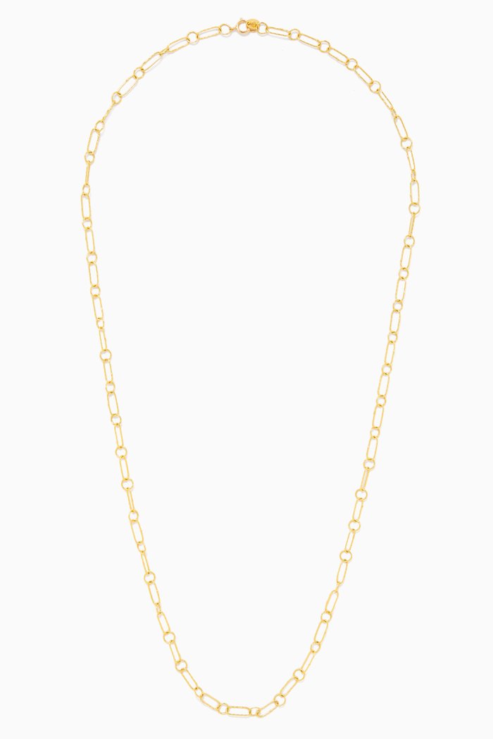 

Hand Hammered Coin Chain Necklace in 18kt Gold