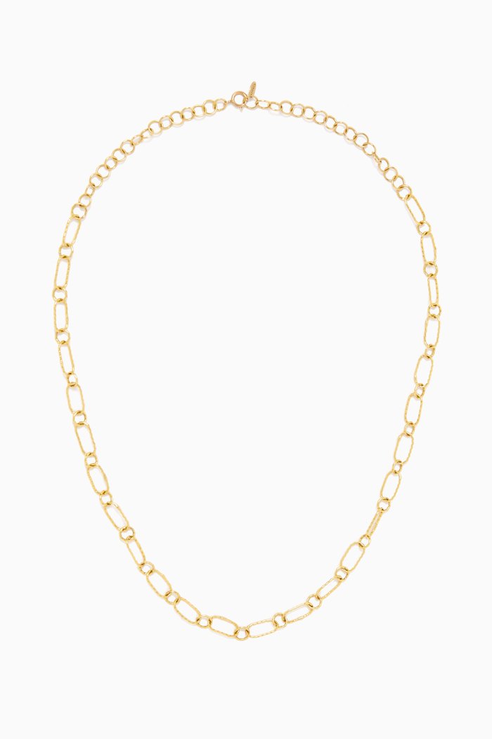 

Hand Hammered Coin Chain Necklace in 18kt Gold