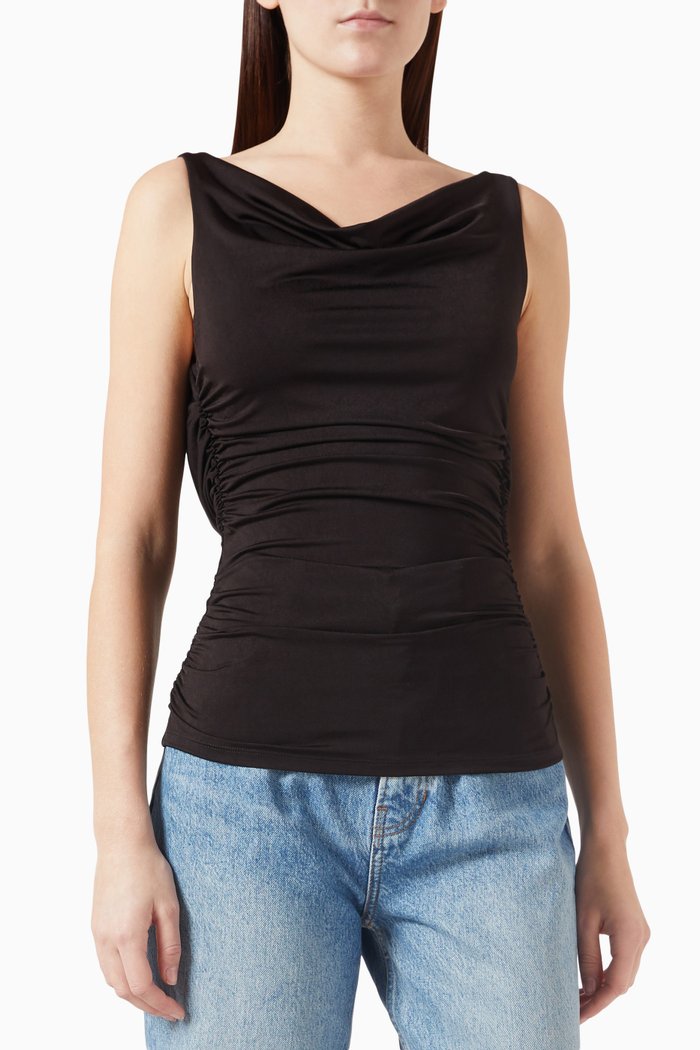 

Torin Knit Top in Stretch Jersey, Black