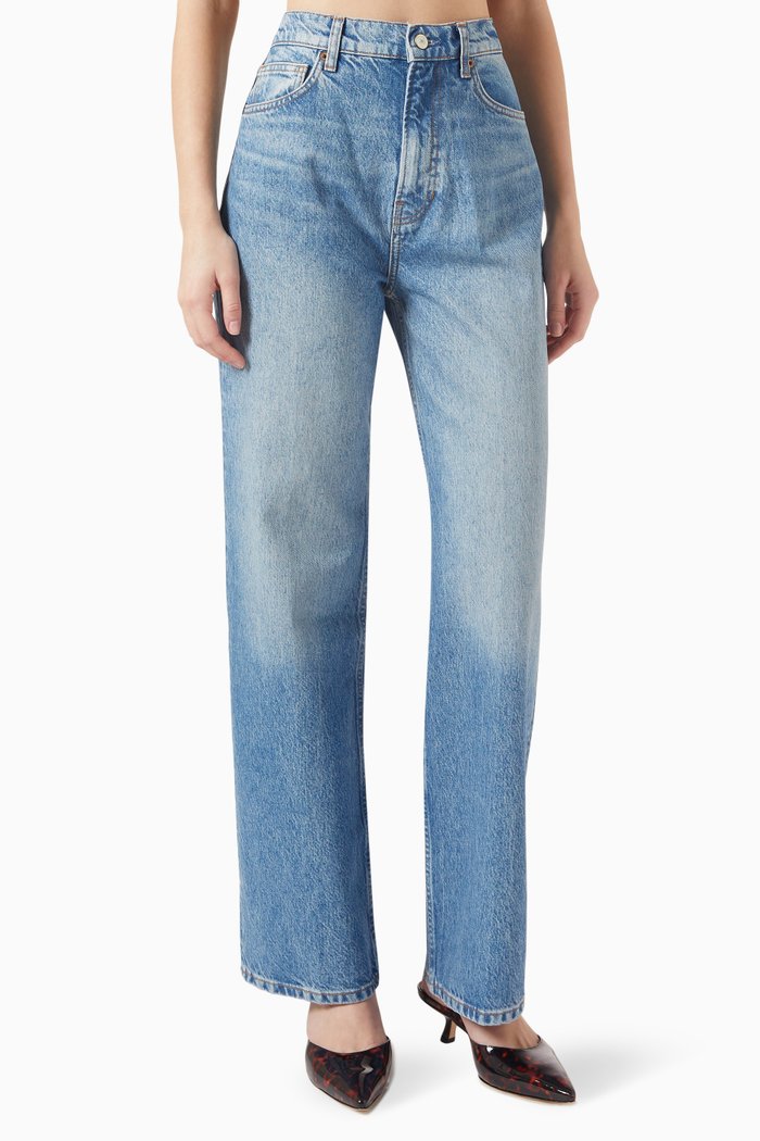 

Cary Slouchy Straight-leg Jeans in Organic-cotton Denim, Blue