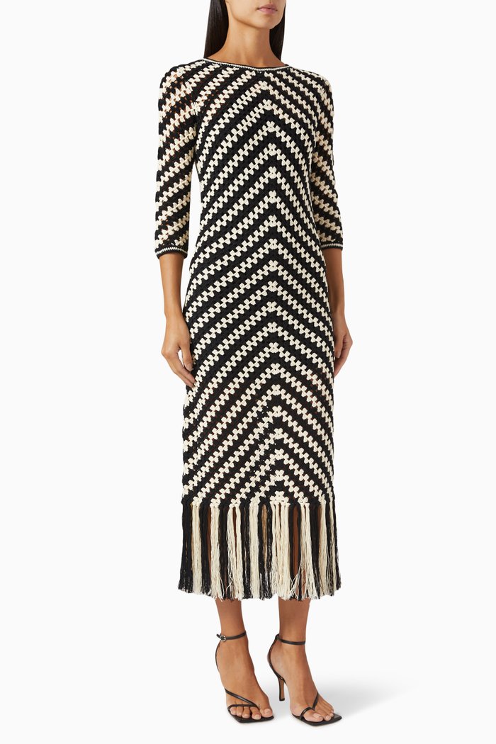 

Halliday Hand-crochet Dress in Cotton, Multicolour