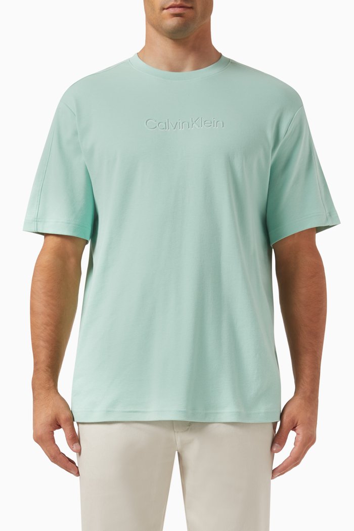 

Shadow Embossed Logo T-shirt in Cotton, Green
