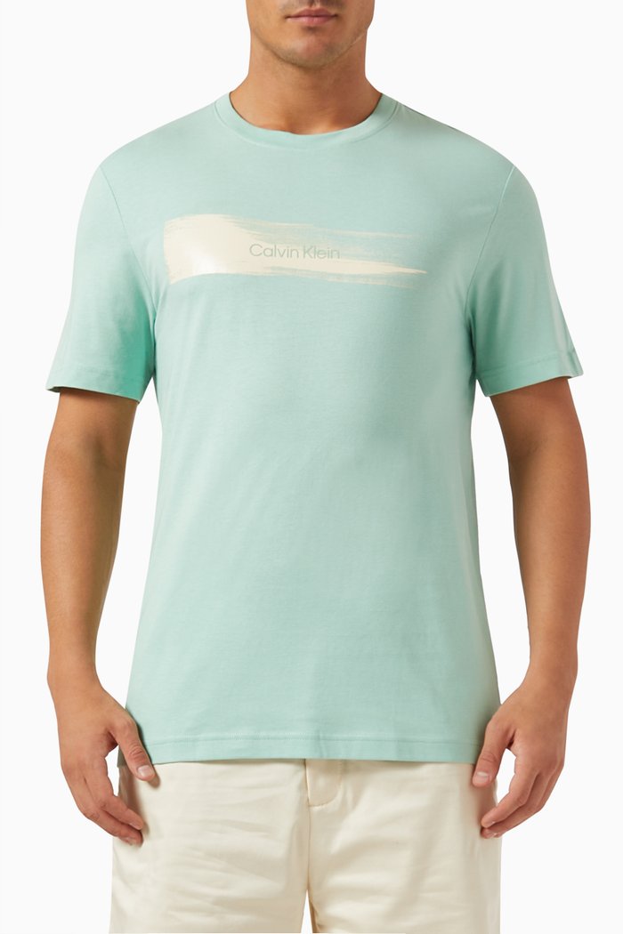 

Brush Logo T-shirt in Cotton, Green
