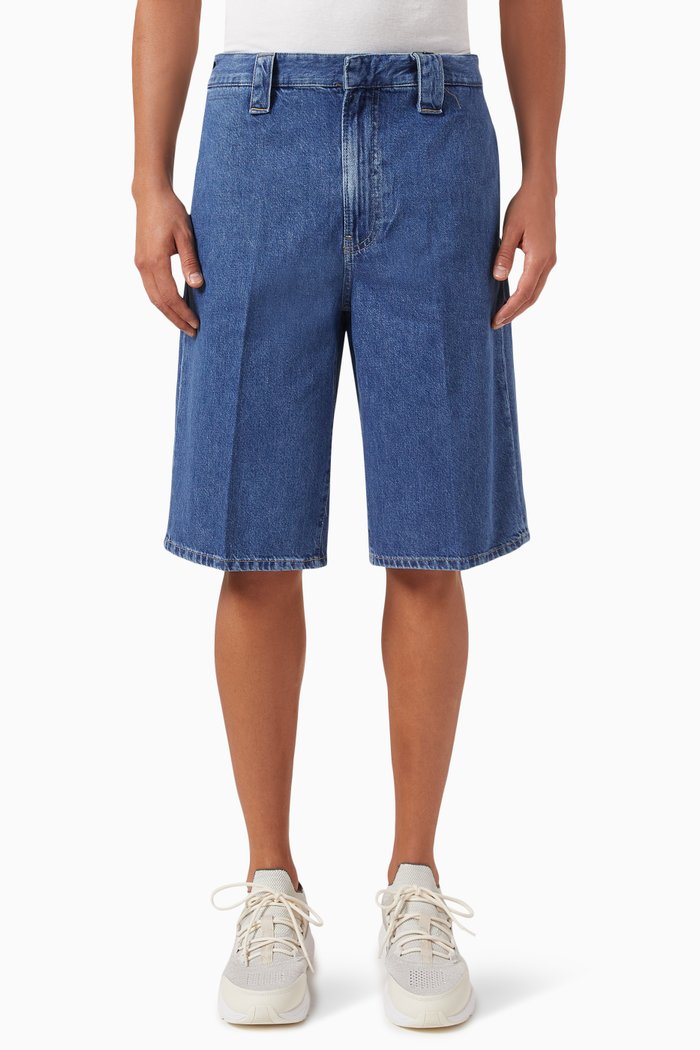 

Trouser Shorts in Cotton-denim, Blue