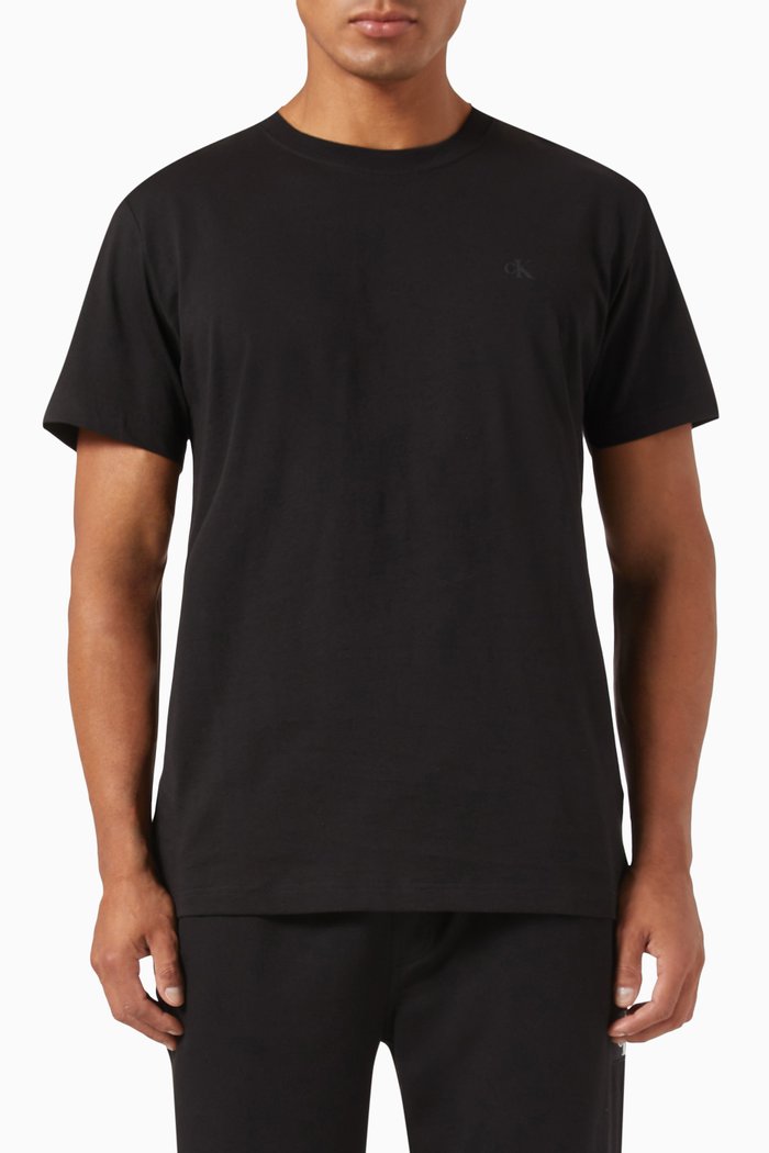 

Euphoric Monologo T-shirt in Cotton-jersey, Black
