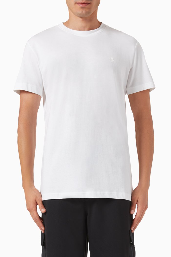 

Euphoric Monologo T-shirt in Cotton-jersey, White