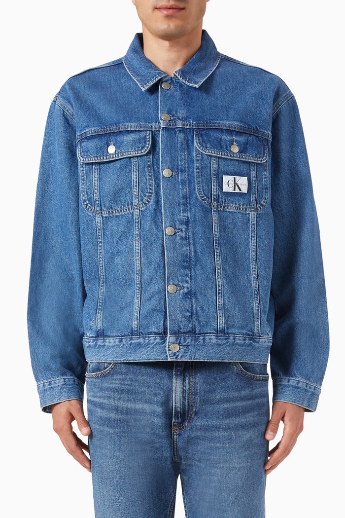 

Regular 90's Jacket in Cotton-denim, Blue