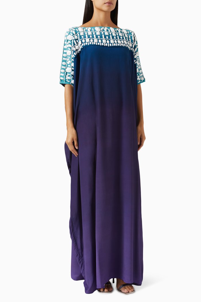 

Stone Embroidered Kaftan, White