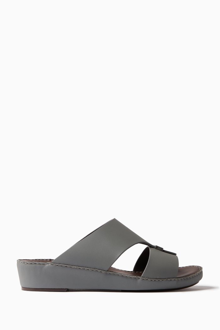 

Cerchio Gomato Sandals in Leather, Grey