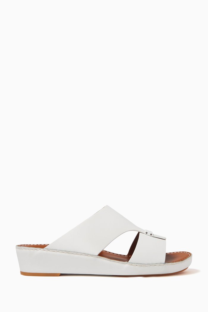 

Cerchio Gomato Sandals in Leather, White