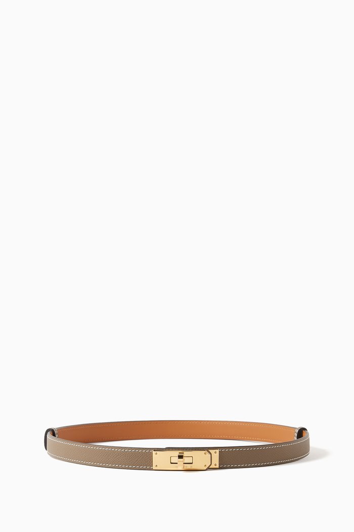 Unused Kelly Belt in Epsom Leather, Brown