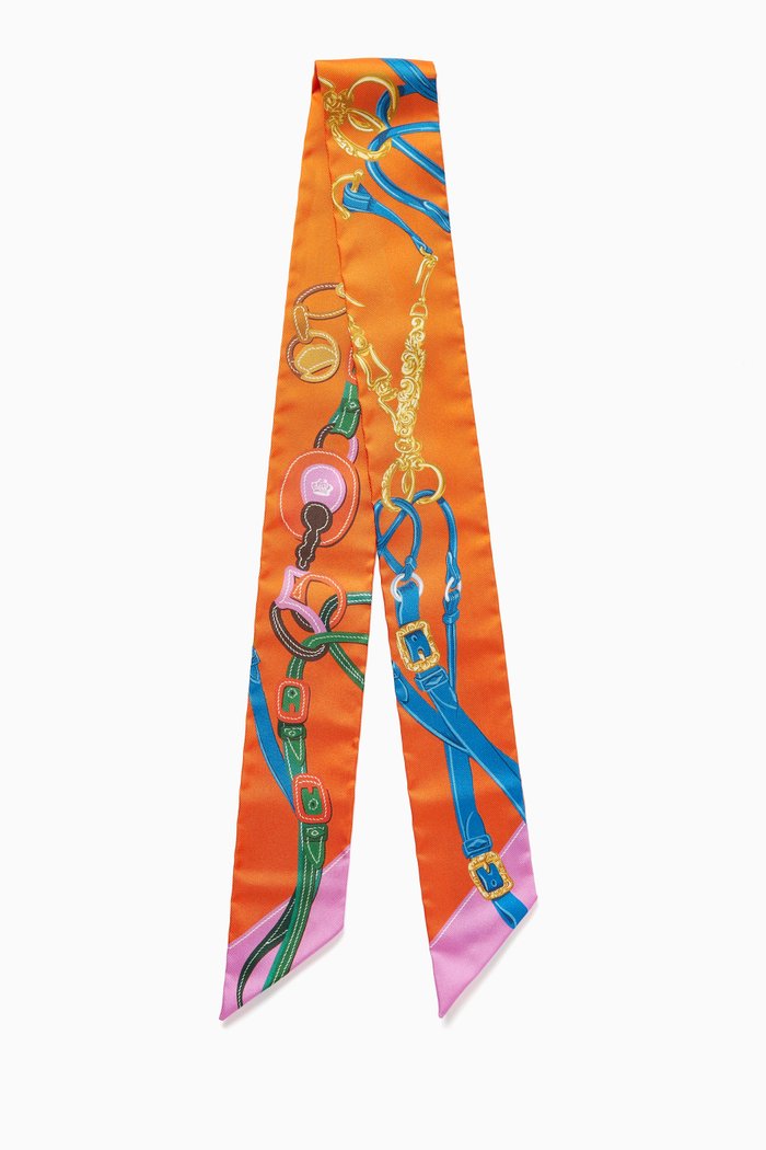 

Unused Twilly Brides de Gala Applique Scarf in Silk, Multicolour