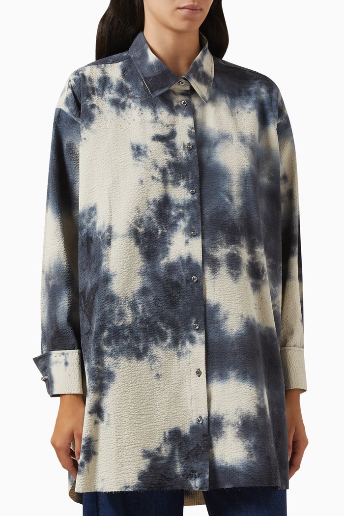 

XXL Tie-dye Shirt in Cotton, Multicolour