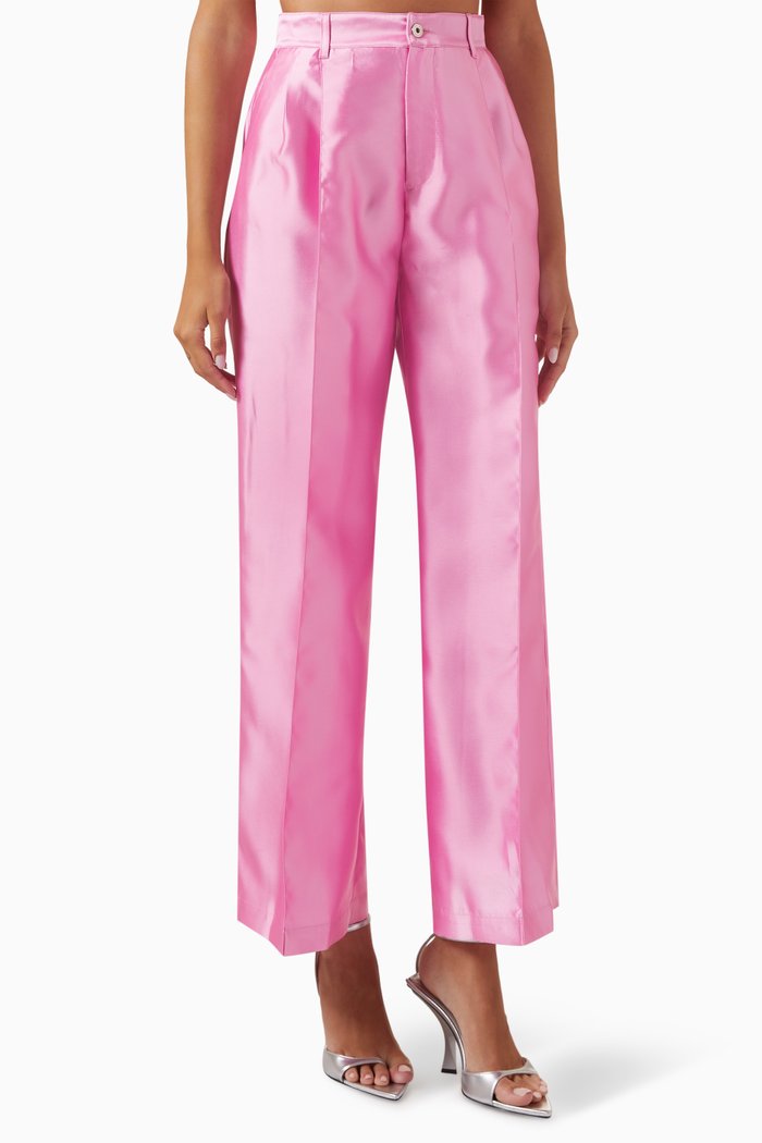 

Wide-leg Pants in Mikado, Pink