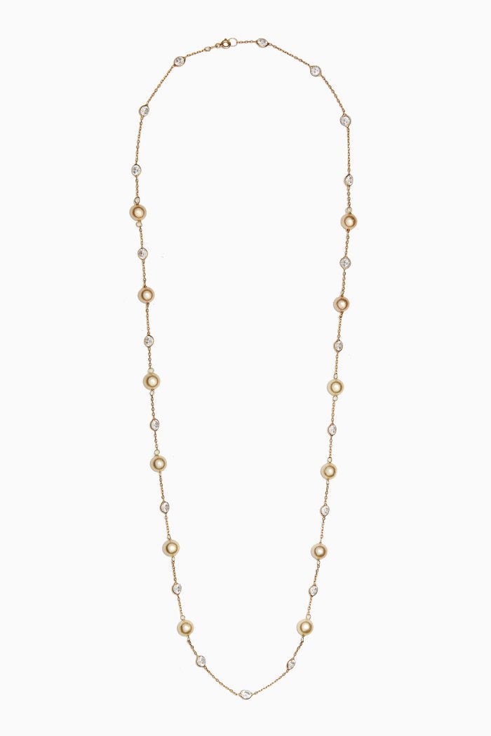 

Kyra Pearl Symphony Necklace in 18kt Gold-plated Sterling Silver