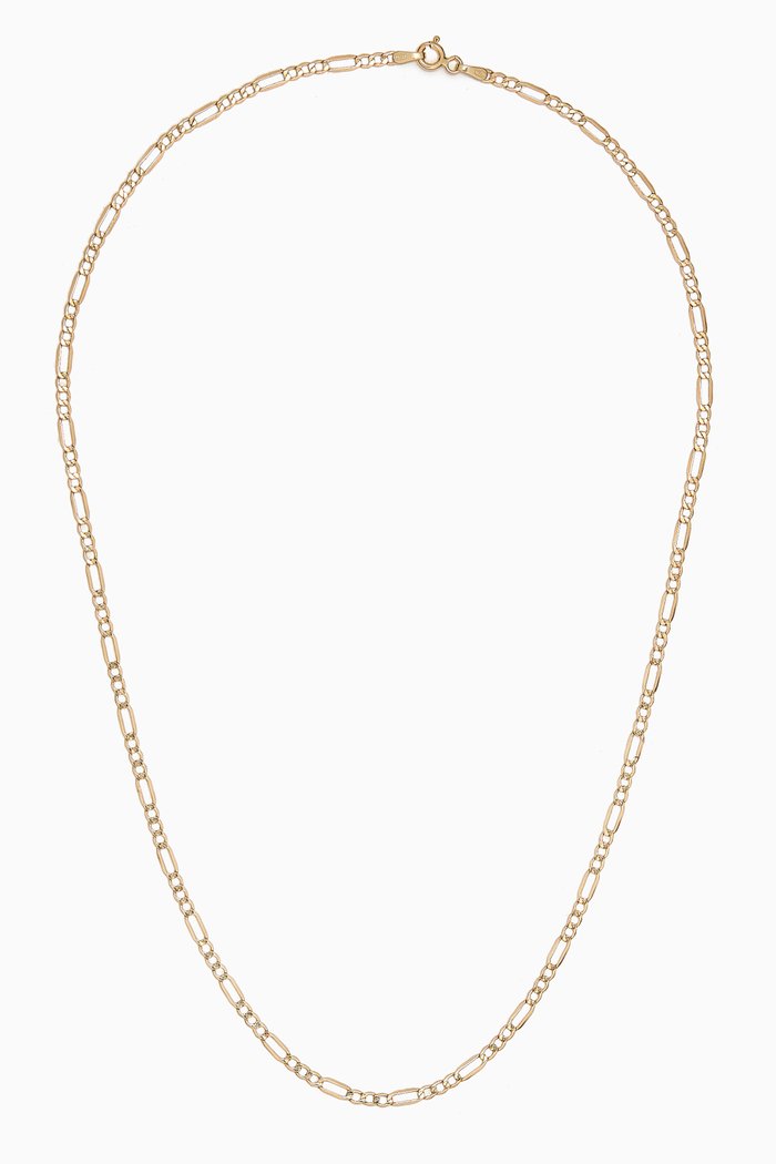 

Chic Figaro Chain Necklace in 18kt Gold
