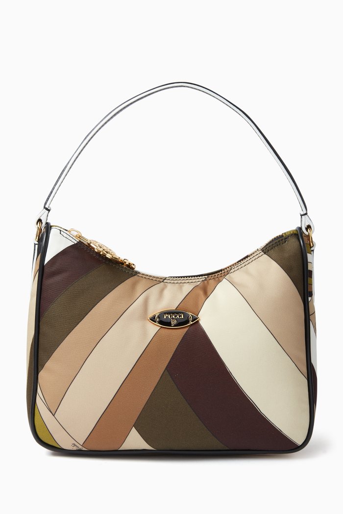

Yummy Iride-print Shoulder Bag in Nylon, Green