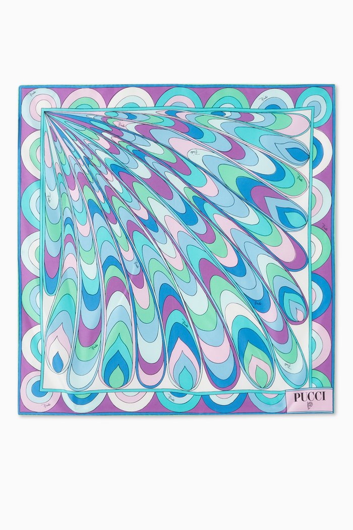 

Onde-print Scarf in Silk-twill, Multicolour