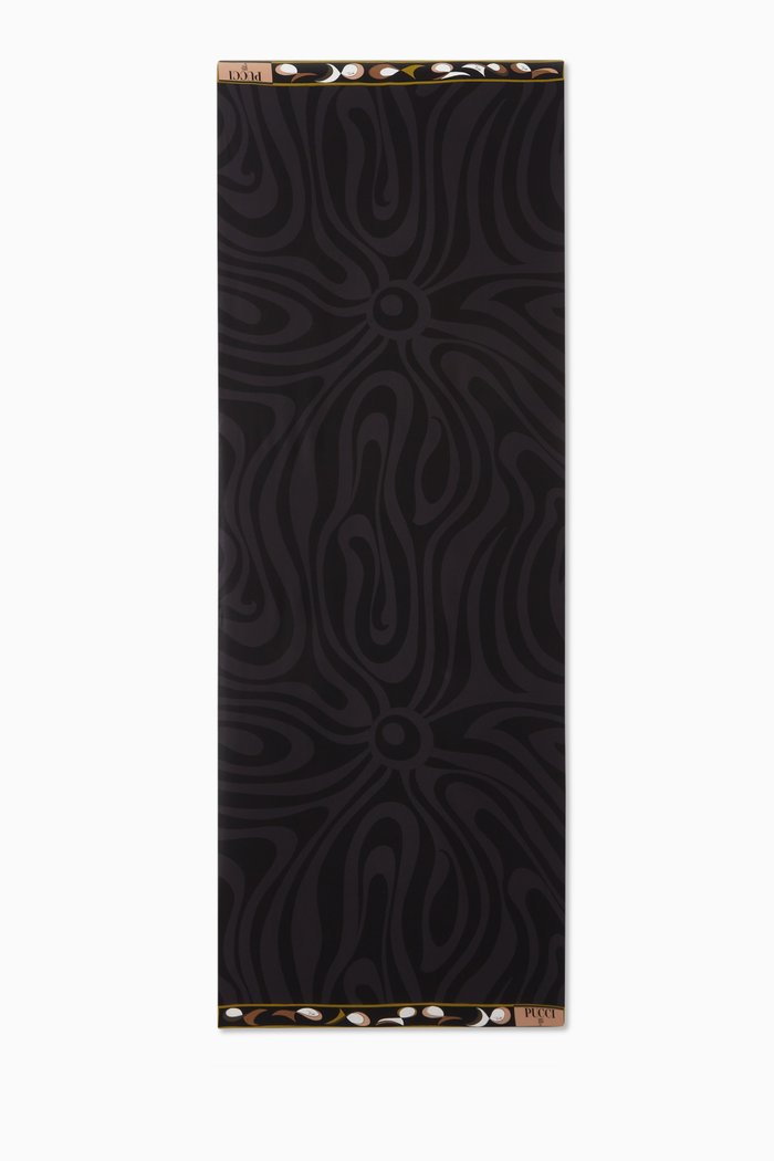 

Marmo & Pesci-print Hijab in Silk-twill, Black