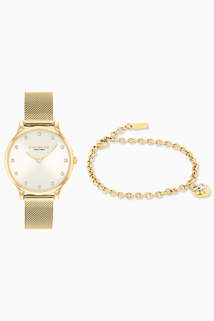 

Chelsea 32mm Watch & Bracelet Set, Gold