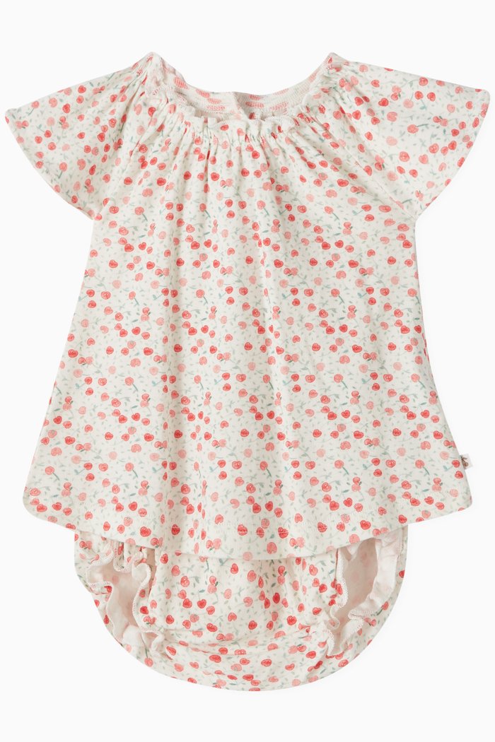 

Amissa Top & Bloomers Set in Organic Cotton, White