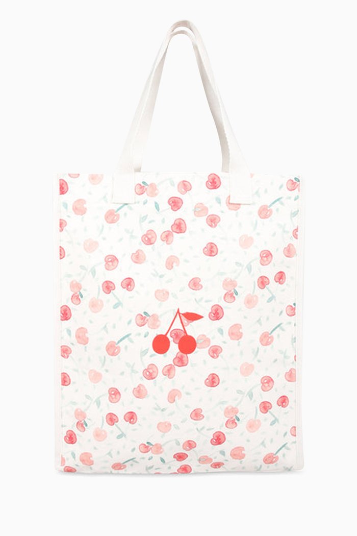 

Cherry-print Tote Bag in Cotton-canvas, White