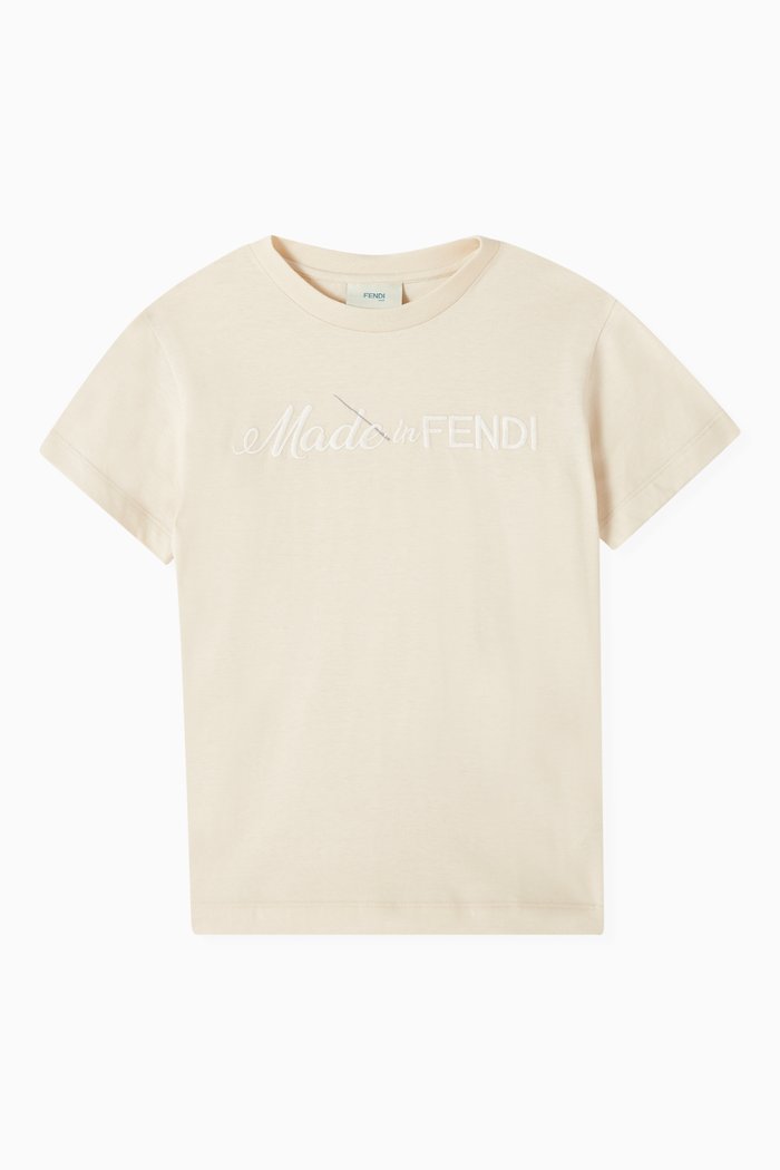 

Logo Embroidered T-shirt in Cotton, Neutral