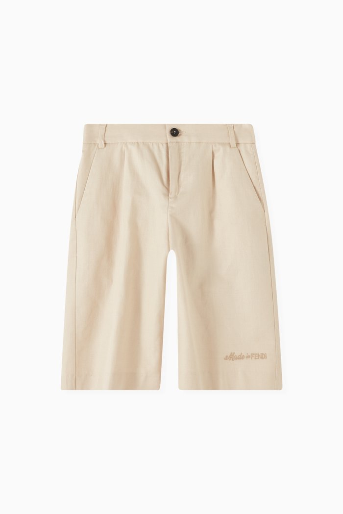 

Bermuda Shorts in Cotton & Linen, Neutral