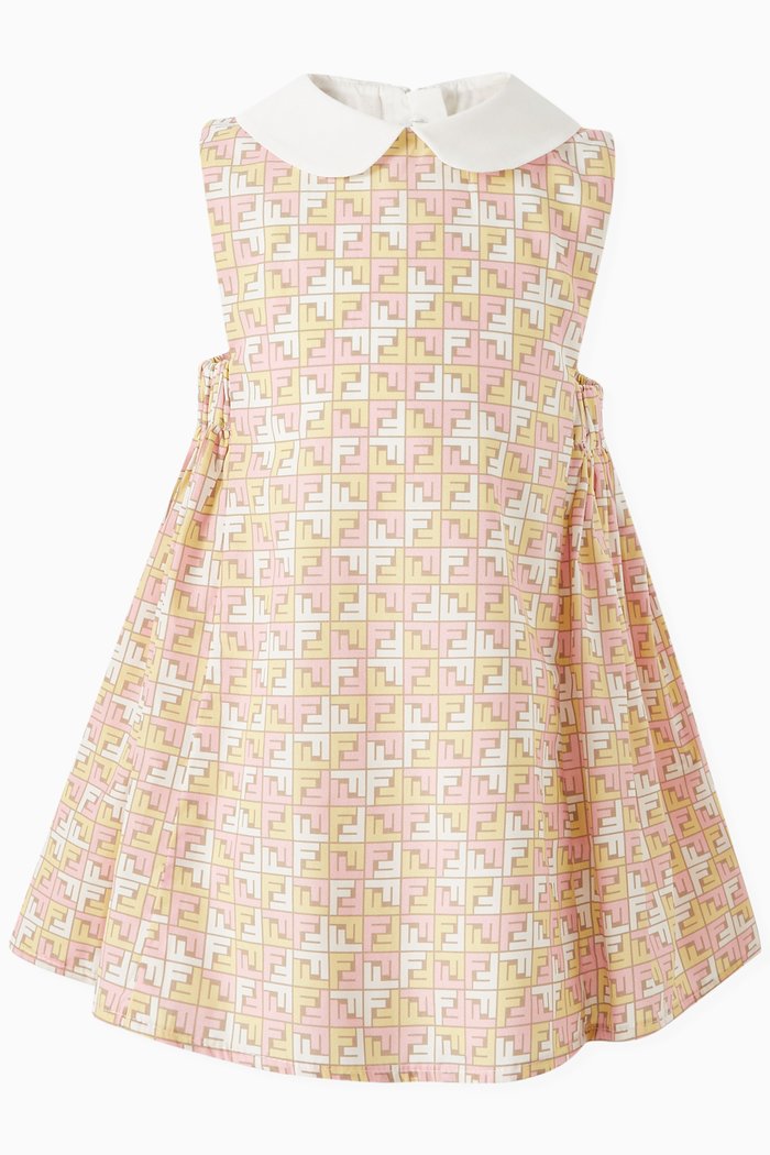 

Micro Logo Print Dress in Cotton, Pink