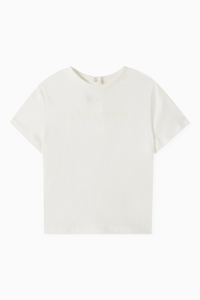 

Logo Embroidered T-shirt in Cotton, White