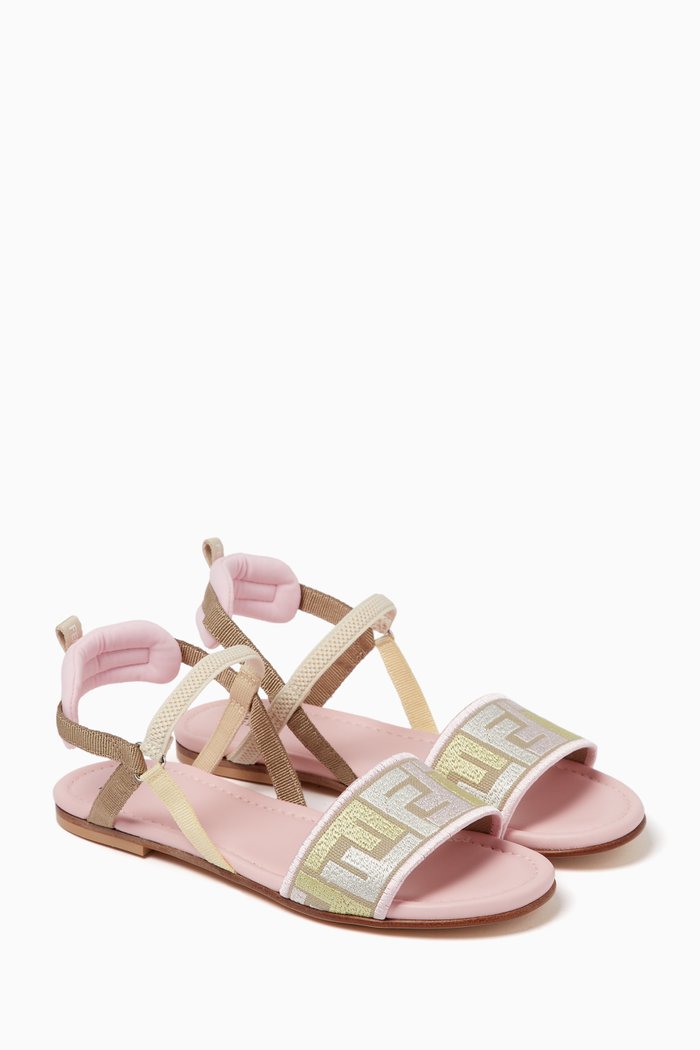 

FF Puzzle Sandals in Jacquard, Neutral