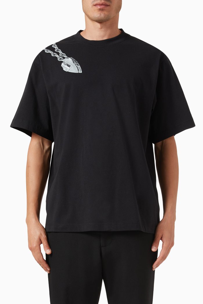 

Shield Hardware Print T-shirt in Cotton, Black