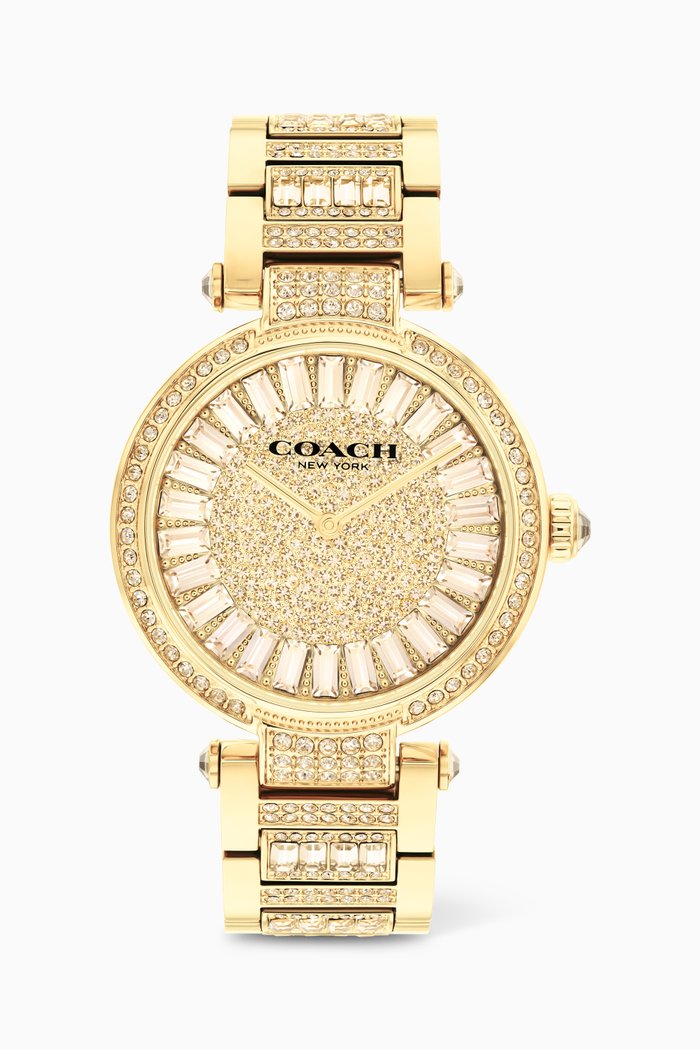 

Cary Crystal-embellished Watch, 34mm, Gold